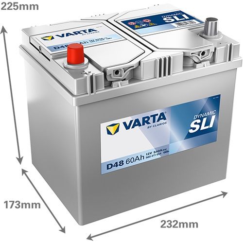 Varta D48 Car Battery Type 005R (560411054)  